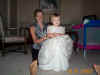 Emma in flower girl dress Thelma made.JPG (111651 bytes)